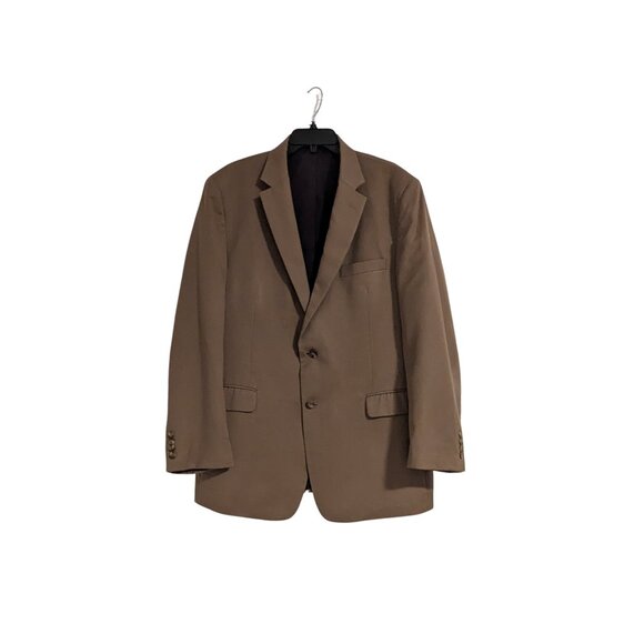 ✨Jos. A. Bank 100% Wool Tailored Fit Blazer 46L Traveler’s Collection Tan Jacket - Picture 2 of 7